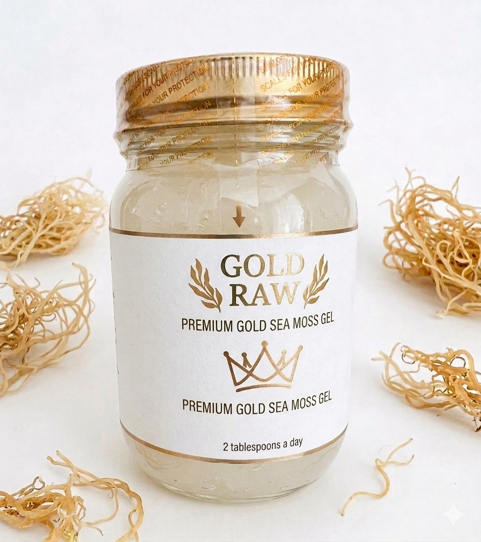 Gold raw seamoss